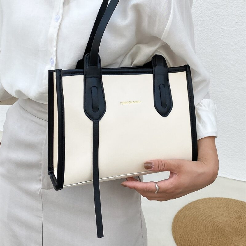 

Two Tone Shoulder Bag, Beige