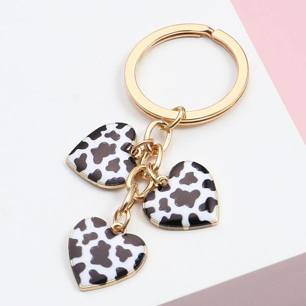 

Heart Charm Keychain, Multicolor