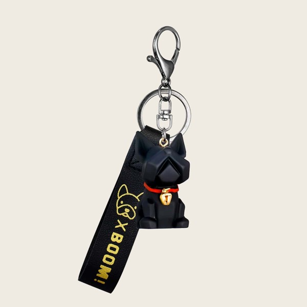 

Cat Charm Keychain, Black