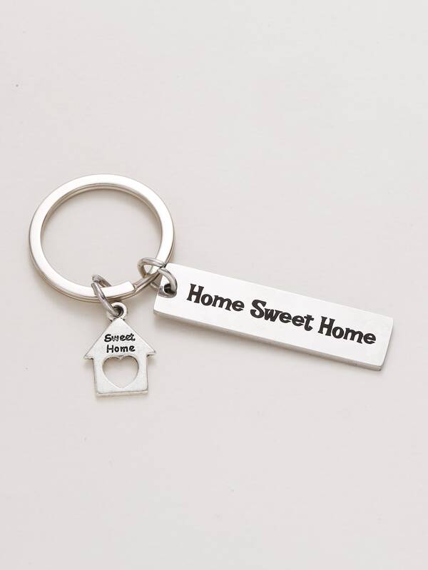 街头口号雕刻几何魅力钥匙扣，适合礼物、钱包、书包、背包和挎包情人节情人节汽车配件包饰星星可爱哥特 Y2k