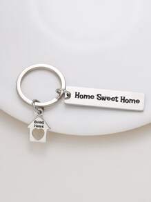 Street Slogan Engraved Geometric Charm Keychain For Gifts, Wallets, School Bags, Backpacks, And Satchels Valentine's Day Valentines Car Accessories Bag Charm Star Cute Goth Y2k