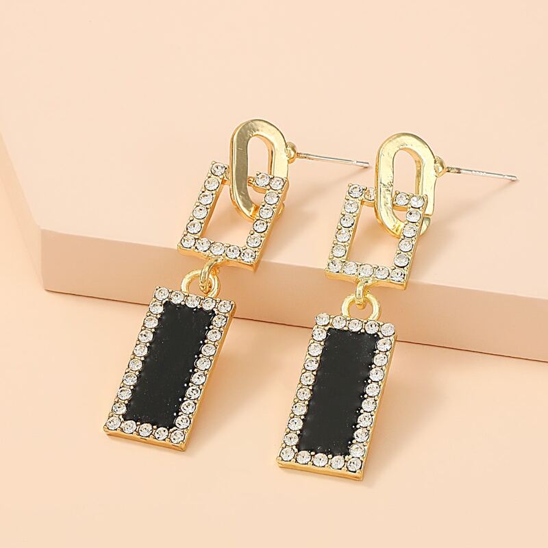 

Geo Charm Earrings, Gold