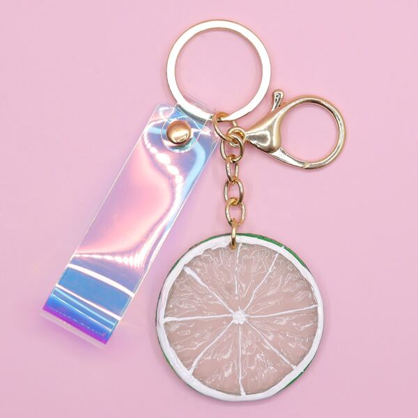 

Lemon Charm Keychain, Multicolor