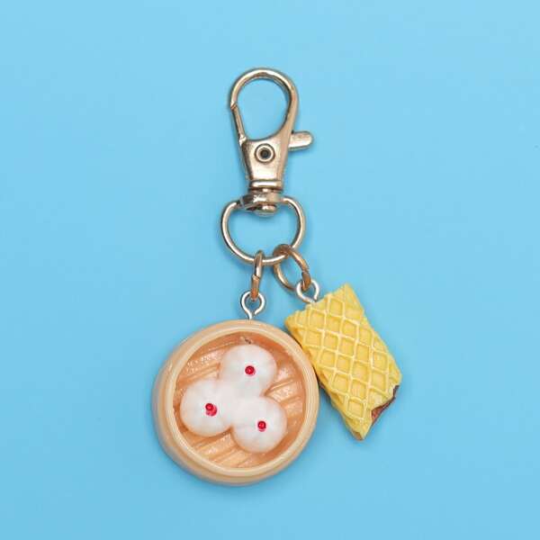 

Food Charm Keychain, Multicolor