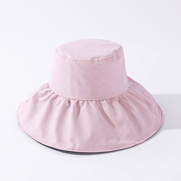 

Solid Wide Brim Bucket Hat, Pink