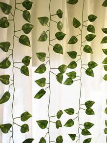 假常春藤，人造常春藤花環假藤蔓春季裝飾，樹葉綠色植物懸掛植物，適用於臥室花園家庭婚禮牆壁裝飾 - 綠色 - 查看 3