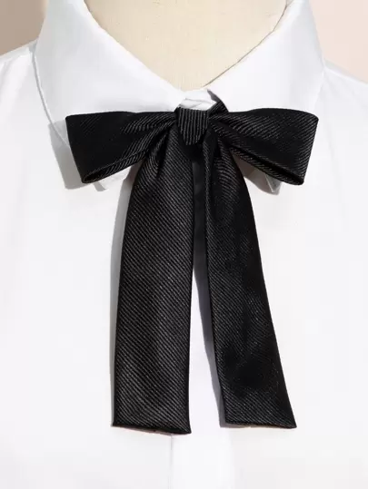 1pc Simple Bow Tie Solid Color Bow Decor Tie For Decoration Valentine's Day Valentines