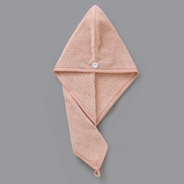 

1pc Solid Color Hair Drying Cap, Coral pink