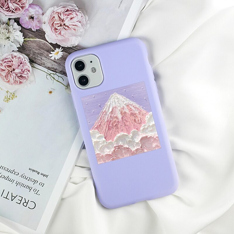 

Colorful Painted Phone Case, Mauve purple
