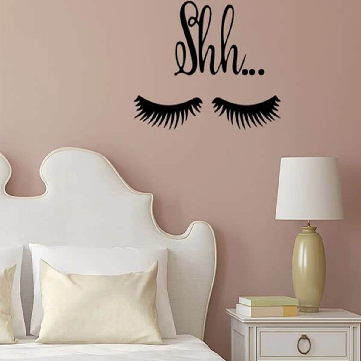 

1pc Eyelash Pattern Wall Sticker, Multicolor