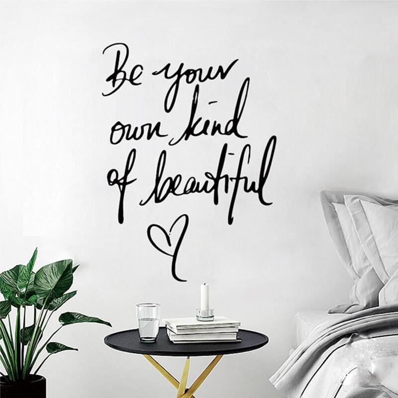 

Slogan Graphic Wall Sticker, Black