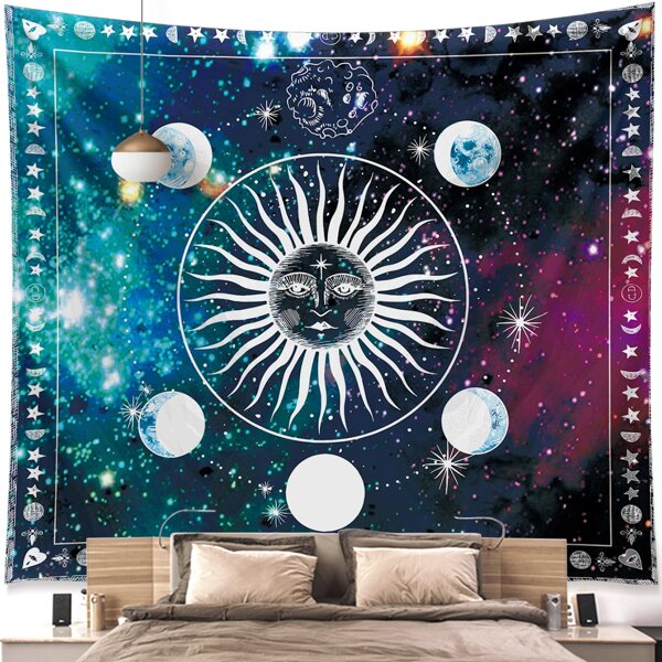 

Abstract Sun Pattern Tapestry, Black