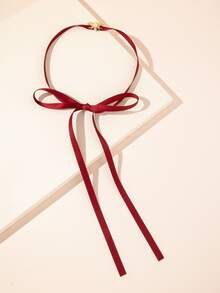 Bee Decor Bow Knot Fake Tie - Burgundy - View 3