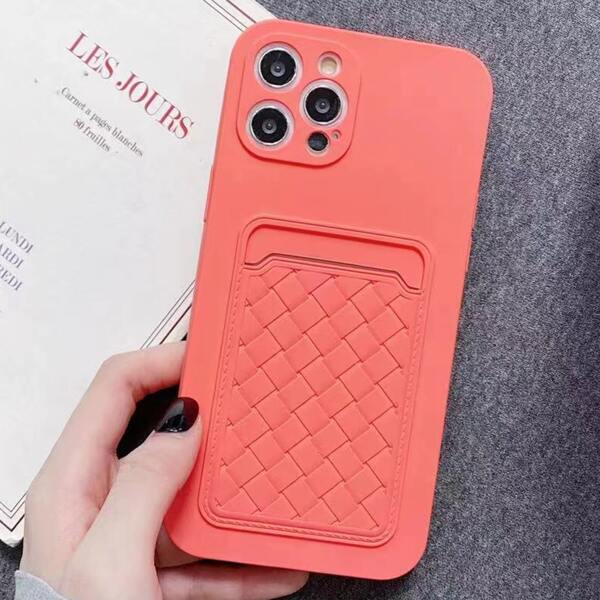 

Plain Phone Case With Card Slot, Pink