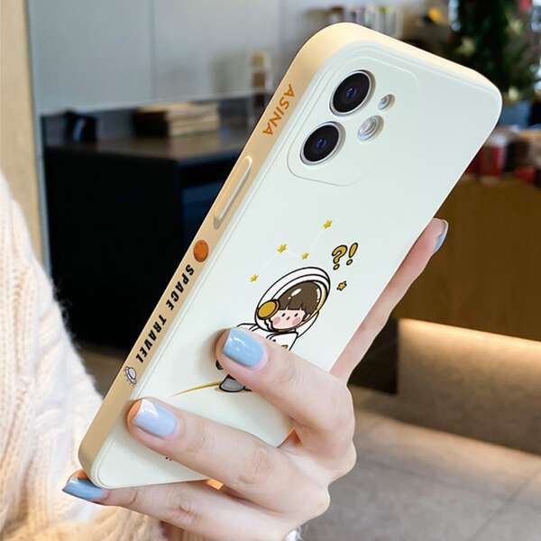 

Cartoon Astronaut Phone Case, Beige
