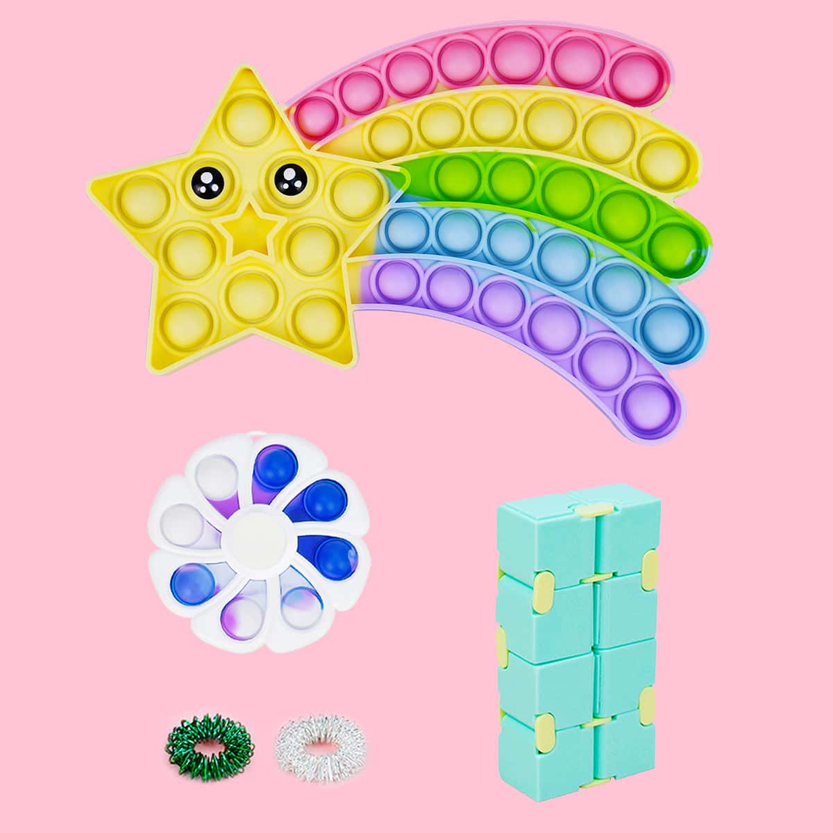 

5pcs Random Color Decompression Toy Set, Multicolor