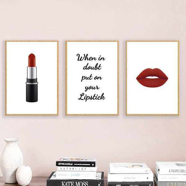 

3pcs Slogan Graphic Unframed Painting, Multicolor