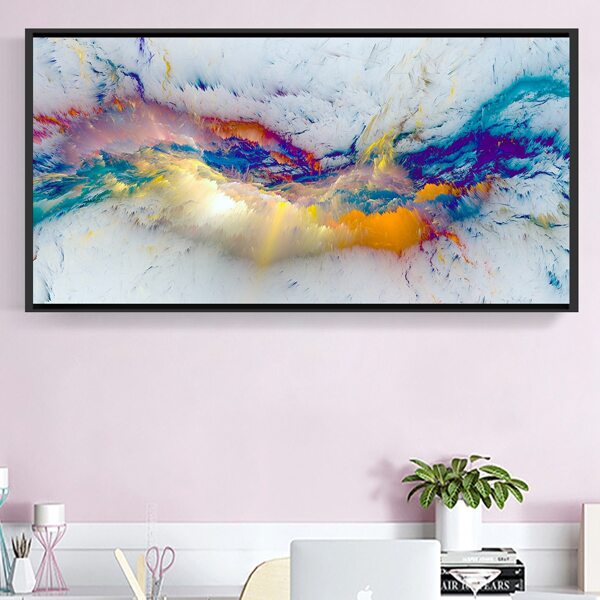 

Graphic Print Unframed Painting, Multicolor