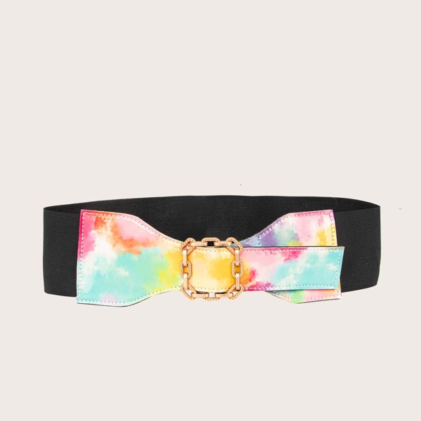 

Metal Buckle Elastic Belt, Multicolor