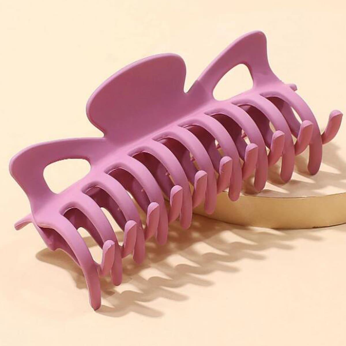 

2pcs Solid Hair Claw, Multicolor
