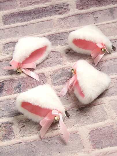 4pcs Fluffy Ear Hair Clip
