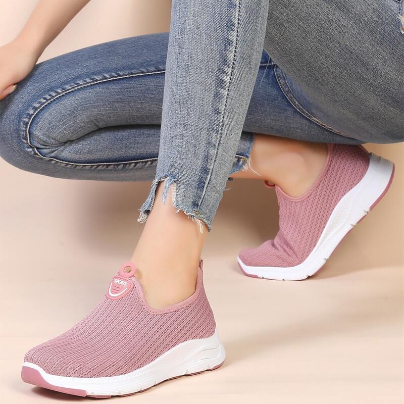 

Breathable Slip-on Sneakers, Pink