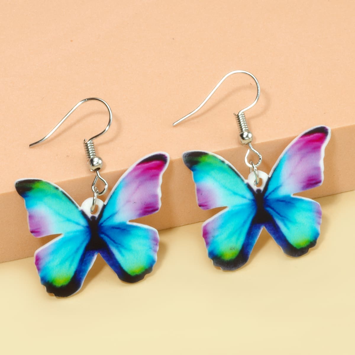 

Butterfly Charm Earrings, Multicolor