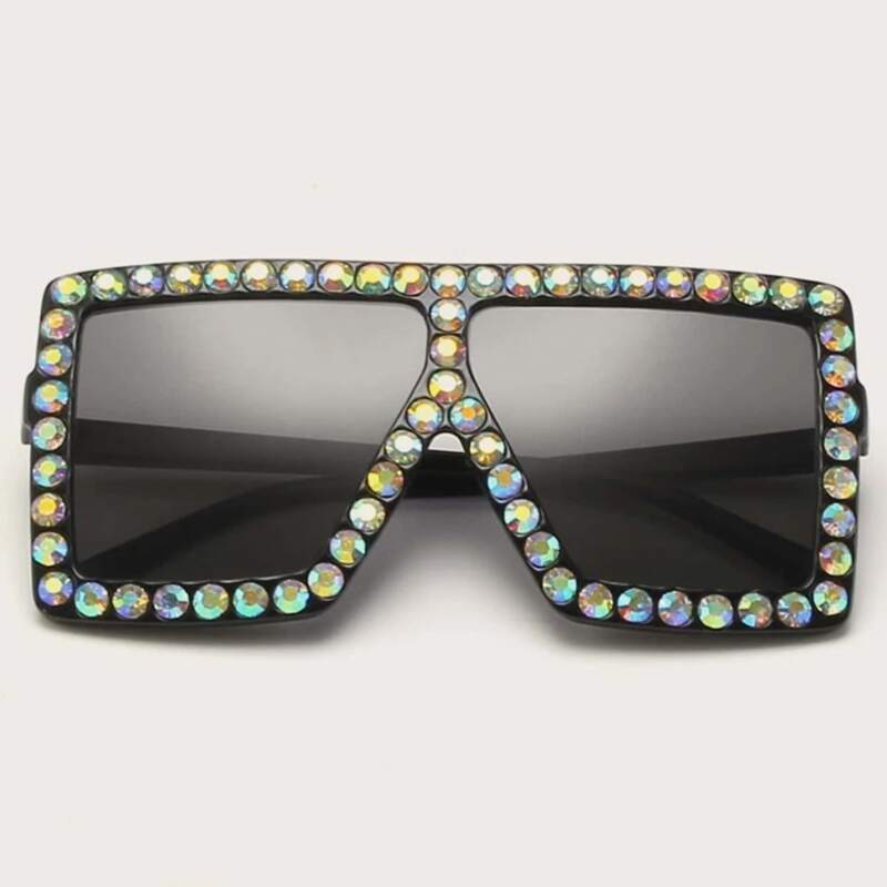 

Rhinestone Decor Frame Sunglasses
