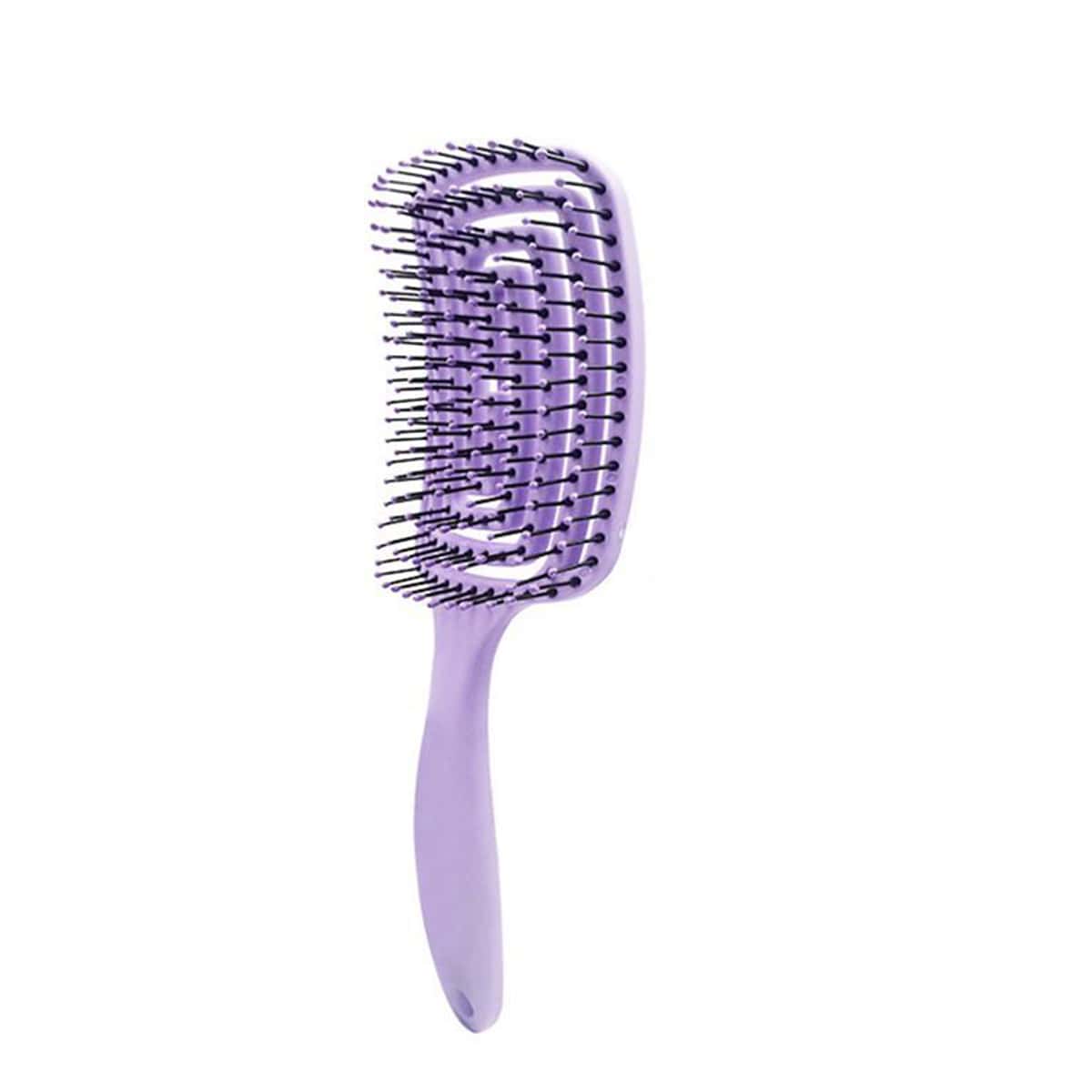 

1pc Hollow Out Hair Brush, Purple