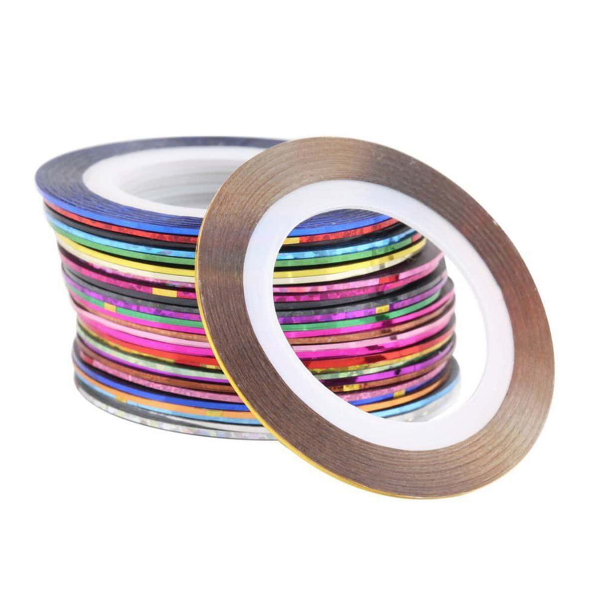 

18rolls Striping Tape Line Nail Sticker, Multicolor