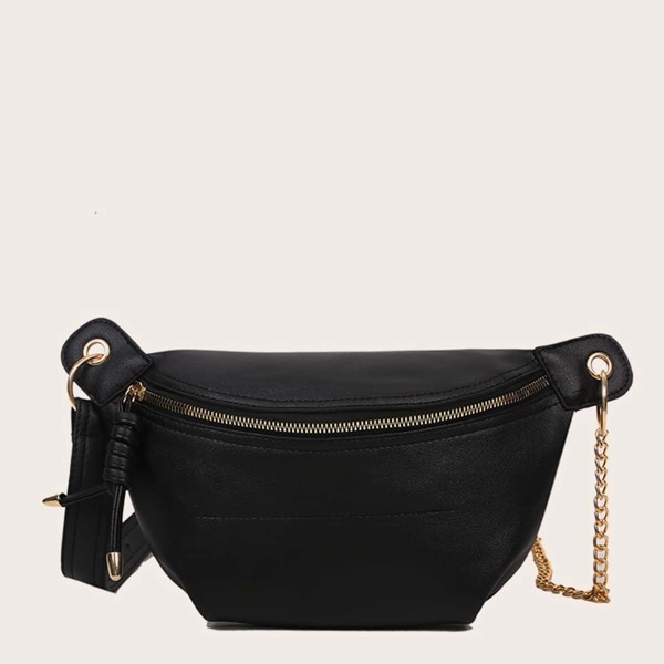 

Men Minimalist Fanny Pack, Black