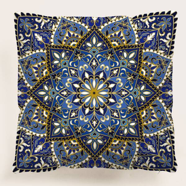 

Mandala Pattern Cushion Cover Without Filler, Multicolor