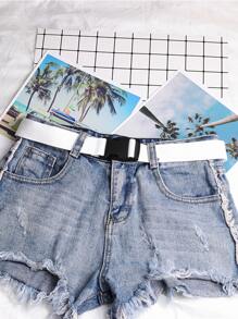 2pcs Simple Tape Belt Adjustable For S Pants Fall, Autumn, Halloween - Black and White - View 5