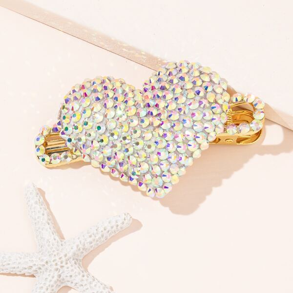 

Rhinestone Heart Decor Hair Clip, Multicolor
