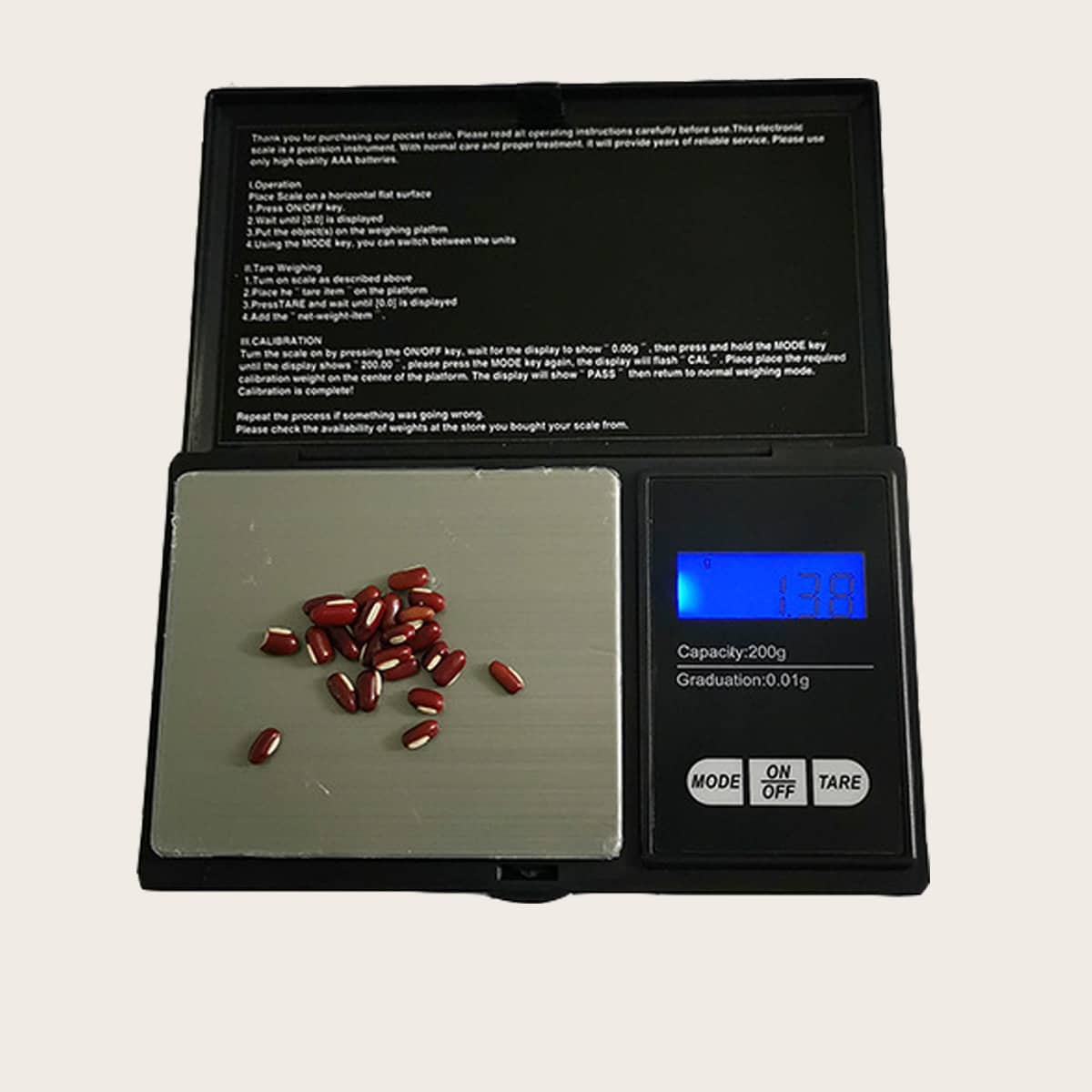 

1pc Kitchen Electronic Scale, Black