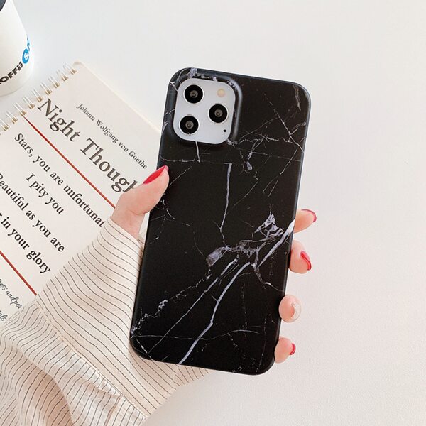 

Marble Pattern Phone Case, Black