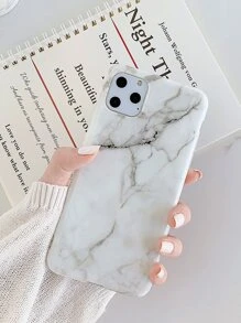 Ốp Điện Thoại Mềm Họa Tiết Đá Cẩm Thạch Imd Thời Trang, Tương Thích Với Iphone 15 Series Và Iphone 14 Pro Max - trắng - Xem 3