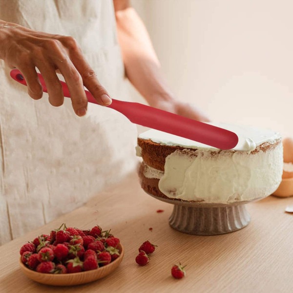 

1pc Plain Cream Spatula, Red