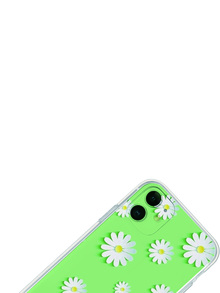 花圖案手機外殼 - 無色 - 查看 3