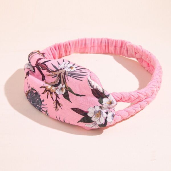 

Flower Print Hair Band, Pink