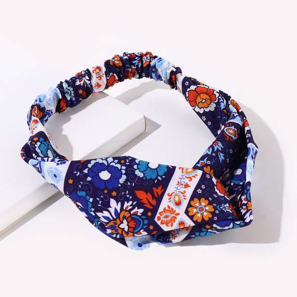 

Flower Print Hair Band, Multicolor