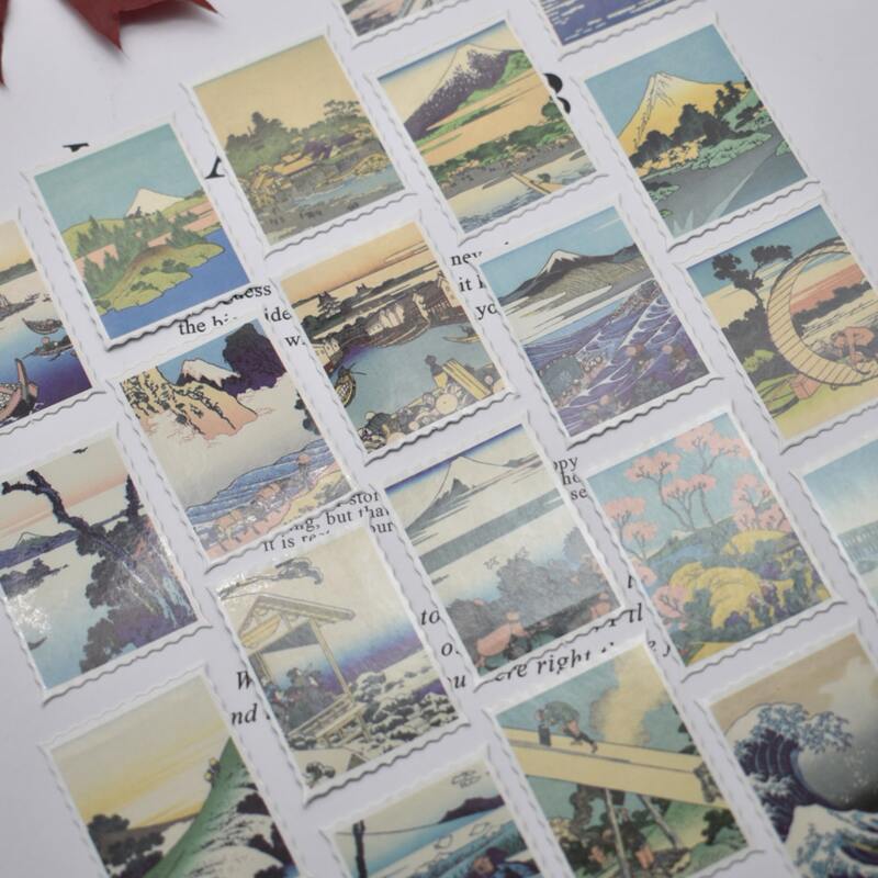 

45pcs Scenery Pattern Sticker, Multicolor