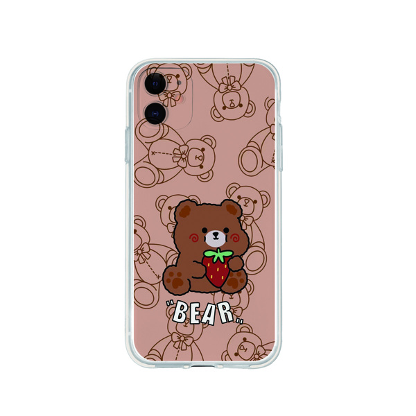 

Cartoon Bear Phone Case, Clear