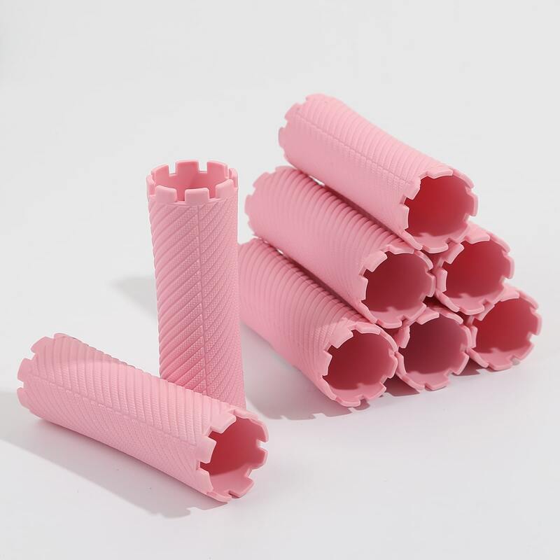 

8pcs Plastic Hair Roller, Pink