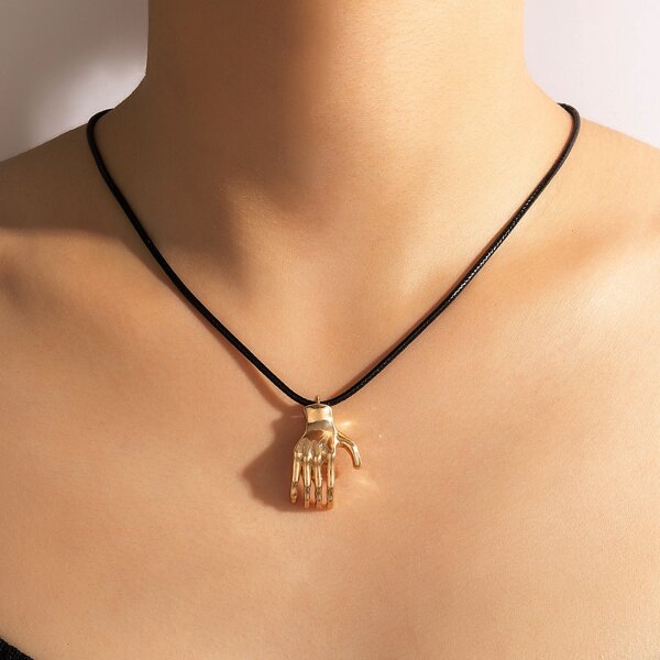 

Hand Pendant Necklace, Multicolor