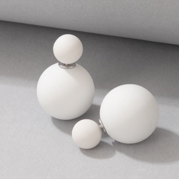 

Round Ball Earring Jackets, White