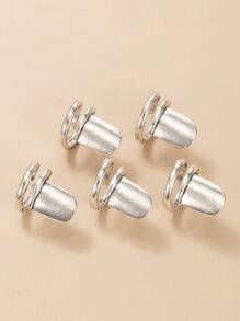 5pcs Nail Cover Ring - Silver - View 5