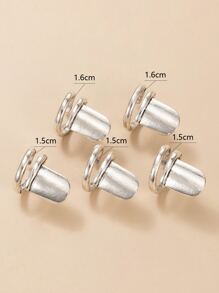 5pcs Nail Cover Ring - Silver - View 6