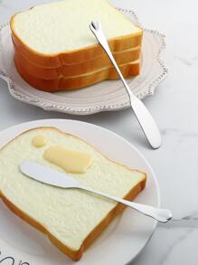 2pcs/set Creative Silver Stainless Steel Butter Knife Set For Home Kitchen, Ideal For Spreading Cheese, Butter, Jam, Cream And More