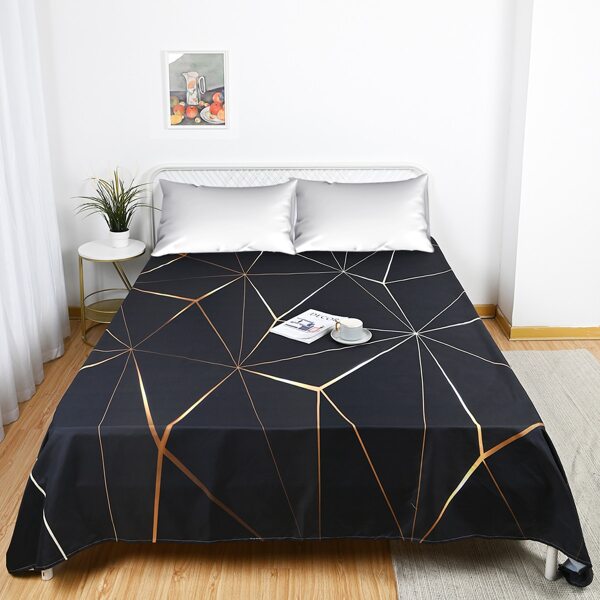 

Geometric Pattern Flat Sheet, Black
